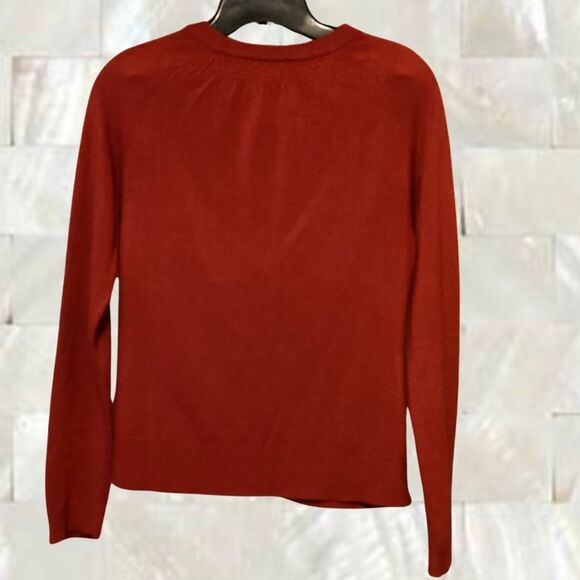 New York & Company Red Button-Up Cardigan Size Medium - Picture 3 of 5